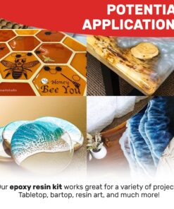 MAS Table Top Pro (2-Gallon Kit) | Crystal Clear Casting for DIY Arts and Crafts Projects | 2-Part Resin and Hardener Epoxy Kit | for Countertops, Wood Tables, Tabletops, Bar Tops, and More 2 Gallon 31 819dcHUyTUL