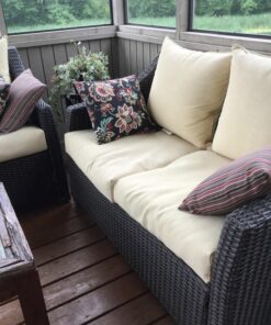 BOSSIMA Indoor/Outdoor Light Yellow/Cream Speckle Pattern Deep Seat Chair Cushion Set Spring/Summer Seasonal Replacement Cushions 24 819dsr7n5HL