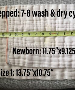 OsoCozy Prefolds Unbleached Cloth Baby Diapers, Size 1 (7-15 lbs), 6 Pack, Soft, Absorbent and Durable 100% Natural Cotton 31 819emdSh1QL
