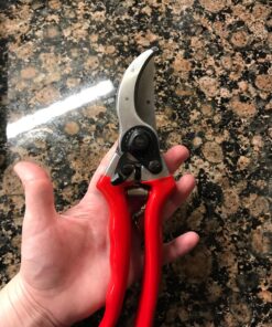 Carbon Steel Bypass Garden Shears - Ultra Sharp Blades with Safety Lock & Comfort Grip - Hand Trimmer with Sap Groove Easily Cuts Through Branches & Stems for Indoor & Outdoor Use 50 819f85MgZL