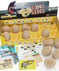 Dig a Dozen Dino Egg Dig Kit for Kids - Dinosaur Toys Gift 3-12 Year Old - 12 Eggs & Surprise Dinosaurs - Science STEM Activities - Educational Boy Toy Party Gifts for Boys & Girls Ages 3-5 4-7 5-7+ 44 819fnv5RHOL
