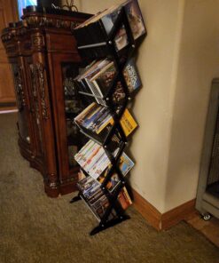 Atlantic Mitsu 5-Tier Portable Media Storage Rack – Protects & Organizes Prized Music, Movie & Video Games Collections, PN 64835195 in Smoke Media Rack 37 819fqQBy8eL 1