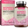 Vitamin Bounty Women's Pro Daily - Vaginal Probiotic & Prebiotic & pH Balance, Probiotics for Women Vaginigal Health, 10 Billion CFUs Per Serving with Cranberry, Gluten-Free - 60 Capsules 60 Count (Pack of 1)