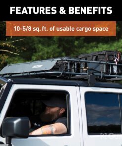 CURT 18115 Universal 42 x 37-Inch Black Steel Roof Rack Rooftop Cargo Carrier 45 819h1zo49JL