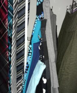 Richards Homewares Black 8 Clips Slack Rack 4 Tier Trouser/Skirt Chrome & Black Vinyl Hanger (3-Pack), (SYNCHKG124206) 3 Pack 15 819h5yBbToL