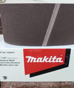 Makita 742322-9 4-Inch x 24-Inch Abrasive Sanding Belt, 80 Grit (10/Pk) 4" x 24" 10 5 819iHKf5PIL