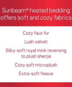 Sunbeam Heated Throw Blanket | LoftTec, 3 Heat Settings, Sand - TSL8TS-R783-31A00 10 819jWUsf 5L 1