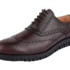 LIBERTYZENO Mens Leather/Suede Comfort Stitched Lace Up Oxford Dress Shoes 8 Leather Brown 56 819kSszOHOL