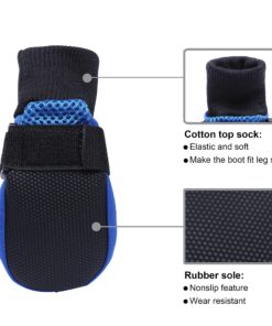 Hipaw Summer Breathable Dog Boots Nonslip Sole Paw Protector for Hardwood Floor XL: Insole Wide 2.83" Blue 17 819kjXdJzgS
