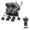 Dream On Me Volgo Twin Umbrella Stroller in Gray, Lightweight Double Stroller for Infant & Toddler, Compact Easy Fold, Large Storage Basket, Large and Adjustable Canopy 32 819leLcN1eL 1
