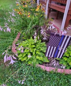 ERT Thin Blue Line Garden Flag Double sided 12.5 x 18 Inch Police Flag American Flag Made by Oxford lawn decoration 31 819mCkYBUSL