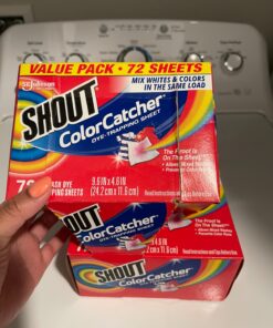 Shout Color Catcher Sheets for Laundry, Maintains Clothes Original Colors, 72 Count 72 Count (Pack of 1) 36 819oq57QjjL