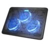 TECKNET Laptop Cooling Pad, Portable Slim Quiet USB Powered Laptop Notebook Cooler Cooling Pad Stand Chill Mat with 3 Blue LED Fans, Fits 12-17 Inches (Black) Black 76 819oylhy38L