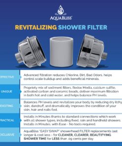 AquaBliss High Output Revitalizing Shower Filter - Reduces Dry Itchy Skin, Dandruff, Eczema, and Dramatically Improves The Condition of Your Skin, Hair and Nails - Chrome (SF100) 27 819pDJr5nKL