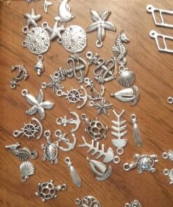 RUBYCA 160Pcs Assorted Mixed Silver Charms Pendants for Bracelets Jewelry Making Crafting Supplies, Tibetan Silver Color Charms, Just Like The Picture (Mix5) Mix 5 160 PCS 36 819pyW0rFSL