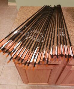 TIGER ARCHERY 30Inch Carbon Arrow Practice Hunting Arrows with Removable Tips for Compound & Recurve Bow(Pack of 12) Orange White 33 819qGUl KlL