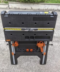 Worx Pegasus 2-in-1 Folding Work Table & Sawhorse, Easy Setup Portable Workbench, 31" W x 25" D x 32" H Lightweight Worktable with Heavy-Duty Load Capacity, WX051 - Includes 2 Clamps & 4 Clamp Dogs Worx Pegasus Work Table 39 819rw0L1ONL