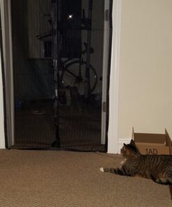 Markline Magnetic Screen Door Heavy Duty Mesh Hands-Free Retractable Full Frame Velcro Fits Door Openings up to 34"x82" MAX 39 819sBfyWXL