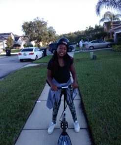 Razor E100 Glow Electric Scooter for Kids Age 8+, LED Light-Up Deck, 8" Air-filled Front Tire, Up to 40 Minutes Continuous Ride Time 29 819sL3MWP1L