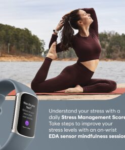 Fitbit Charge 5 Advanced Health & Fitness Tracker with Built-in GPS, Stress Management Tools, Sleep Tracking, 24/7 Heart Rate & More, Mineral Blue, One Size S & L Bands Included, Steel Blue/Platinum Fitbit Charge 5 26 819t2x8dGSL