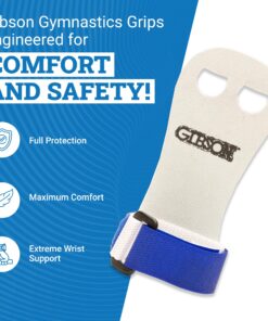 Gibson Rainbow Gymnastics Hand Grips, MADE IN USA Large Blue 11 819w0DYGEOL