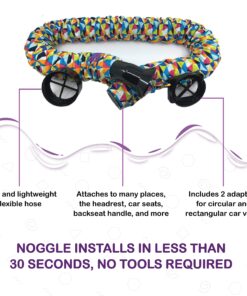 The Noggle, 6ft - Kid's Personal Air Conditioning System, Made in USA, Directs Cool Air to Children in The Backseat - Air Conditioning Vent Hose for Vehicles, Making The Back Seat Cool Again - Black 6 Feet Black Ice 28 819w8IZTOcL