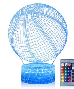 3D Illusion Basketball Night Lamp 16 Color change Touch White Crack Base Remote Control Birthday Present Boys Girls Party Kids Home Decor Desk basketball lover teenager christmas gifts xmas gift 18 819x2G1SPNL
