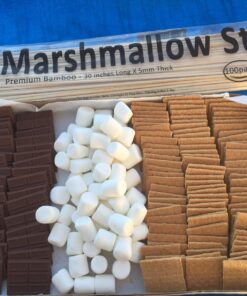 MalloMe Bamboo Skewers 30 Inch 100 pcs Marshmallow Roasting Sticks - 5mm Thick Long Wooden Heavy Duty - Hot Dog Smores Apple Candy Sticks Shish Wood Kabob Skewers for Grilling Fire Pit BBQ Appetizers 33 819xwKF7L