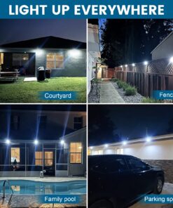 Alternative view of BAXIA TECHNOLOGY Solar Outdoor Lights Wireless Security Motion Sensor Outdoor Lights Solar Lights Outdoor Waterproof for Front Door,Backyard,Steps,Garage,Garden (400LM,4 Packs)