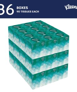 Alternative view of Kleenex® Professional Facial Tissue Cube for Business (21270), Upright Face Tissue Box, 90 Tissues/Box, 36 Boxes/Case, 3,240 Tissues/Case White 90 Count (36 Boxes Per Case)