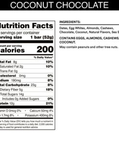 Alternative view of RXBAR Protein Bars, Protein Snack, Snack Bars, Coconut Chocolate, 22oz Box (12 Bars) 12 Count (Pack of 1)