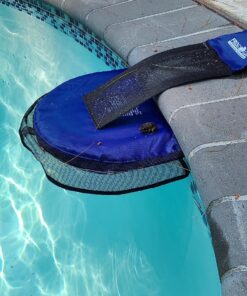 SWIMLINE HYDROTOOLS ORIGINAL 70200 FrogLog Animal Saving Escape Ramp For Pools & Spas | For All Small Animals Entering The Pool | Heavy Duty Material & Long Lasting | Reduces Pool Maintenance Blue 32 81A v637CWL