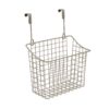 Spectrum Grid Over the Cabinet Wire Storage Basket Large (Satin Nickel Powder Coat) - Organizer for Bathroom, Kitchen, Under Sink, Pantry, Hair Tools, & More
