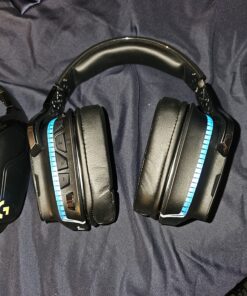 Logitech G935 Wireless DTS:X 7.1 Surround Sound LIGHTSYNC RGB PC Gaming Headset - Black/Blue G935 Only 42 81A09TZT1DL