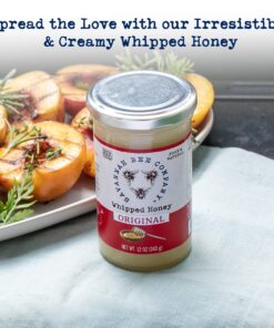 Whipped Honey Gift Set by Savannah Bee - Creamy, Smooth, Spreadable and absolutely Delicious - 100% Natural and Pure Honey - 12 Oz (Original & Lemon) Original & Lemon 12 81A11PLIp9L