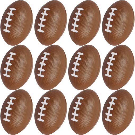 Mini Foam Footballs 12 Pcs Pack | 3.25” Inch Party Favor Balls for Kids | Mini Football Stress Ball Bulk | Toy Sports Little Footballs | Big Game Party Decoration Balls | Small Foam Football for Kids 12 Pack (Footballs)