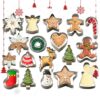 StarPack Metal Christmas Cookie Cutters Set (18pcs) - Favorite Christmas Cookie Cutter Shapes like Gingerbread Man, Star, Snowflake & other Classic Cookie Cutters Shapes - A Family Cookie Cutter Set 15 81A30P1gteL