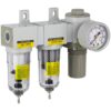 PneumaticPlus SAU2030M-N02G Mini Three Stage Air Drying System, 1/4" NPT - Particulate Air Filter, Coalescing Filter, Air Pressure Regulator Combo - Poly Bowl, Manual Drain 24 81A4rVHlvGL