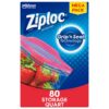 Ziploc Quart Food Storage Bags, New Stay Open Design with Stand-Up Bottom, Easy to Fill, 80 Count 41 81A5NwoX ML