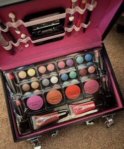 SHANY Carry All Makeup Train Case with Pro Makeup Set, Makeup Brushes, Lipsticks, Eye Shadows, Blushes, Powders, and more - Reusable Makeup Storage - Premium Gift Packaging - Leopard 43 81A7Xmql6xL