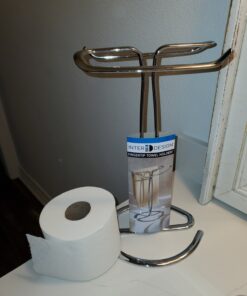 iDesign Metal Hand Towel Rack, The Axis Collection – Holds 2 Hand Towels, 7.75” x 6.25” x 13.5”, Chrome 42 81A94RLUF8L