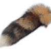 Fosrion Super Huge and Fluffy Real Fox Tail Fur Keychain Pendant – Halloween Cosplay and Stylish Handbag Accessory Red
