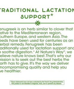 Nature's Way Fenugreek Seed, Traditional Lactation/Breastfeeding Support*, 1,130 mg, 180 Vegan Capsules 180 Count (Pack of 1) 29 81AAYlPwg1L