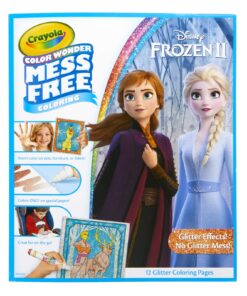 Alternative view of Crayola Frozen 2 Glitter Effects Color Wonder Set, Mess Free Coloring, Gift for Kids, 3, 4, 5, 6 Mess Free Glitter Coloring