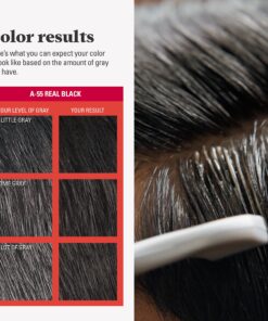 Just For Men Easy Comb-In Color Mens Hair Dye, Easy No Mix Application with Comb Applicator - Real Black, A-55, Pack of 1 Real Black A-55 1 Count (Pack of 1) 13 81ACDqXJm3S