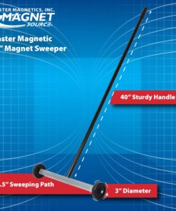 Master Magnetics - Magnetic Sweeper with Wheels, 14.5” - Pick up Nails, Needles, Screws and More 07263 34 81AGx6hQgTL