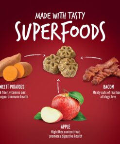 Fruitables Skinny Mini Dog Treats – Healthy Treats for Dogs – Low Calorie Training Treats – Free of Wheat, Corn and Soy – Apple Bacon – 5 Ounces 5 Ounce (Pack of 1) 23 81AJb659OjS