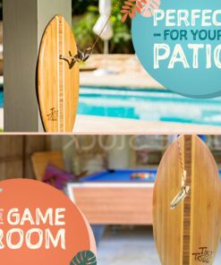 Tiki Toss Ring Toss Game for Adults & Kids - Hook and Ring Games with String and Hooks for Indoor Use, Man Cave Decor & Stuff, Gifts for Men Original 24 81AK0hiXHHL