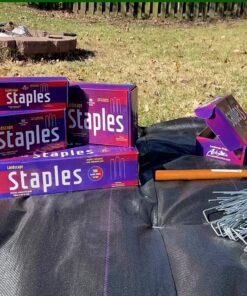 Ashman Galvanized Garden Stakes Landscape Staples and Fence Stake (150 Garden Staples - Heavy Duty & Anti Rust Galvanized) 150 6 Inch 11 Guage 26 81AKvFeJ dL