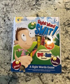 Learning Resources Sight Word Swat a Sight Word Game, Visual, Tactile and Auditory Learning, 114 Pieces, Ages 5+, Multi-color 31 81AMgE1bV1L